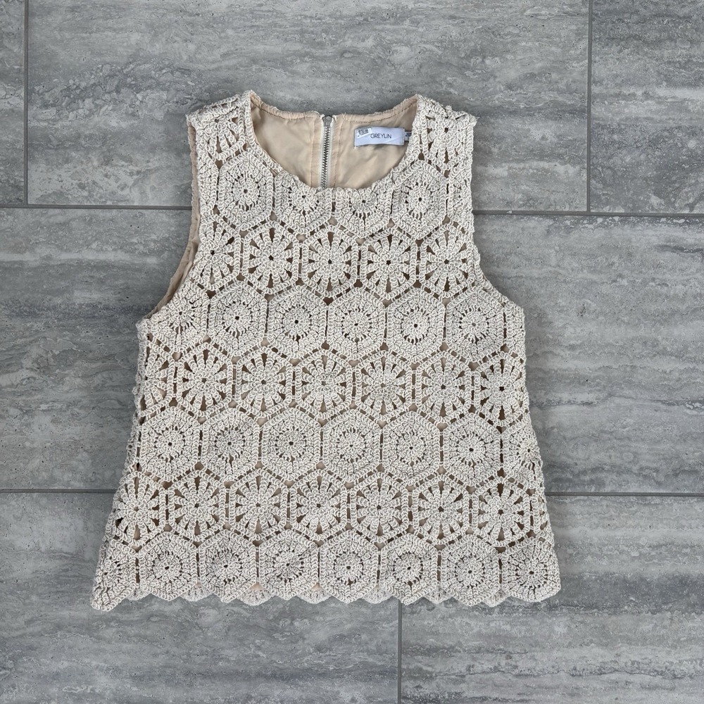 Greylin‎ Women Eliana Crochet Shell Top Size Small Boho